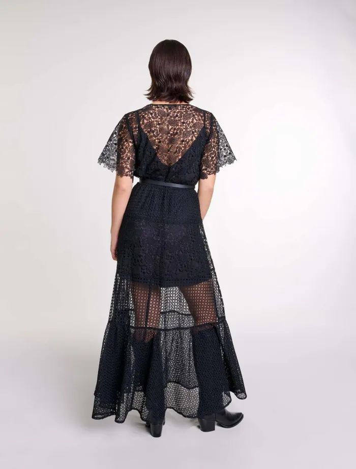 Dresses Women Maje Lace Maxi Dress Black