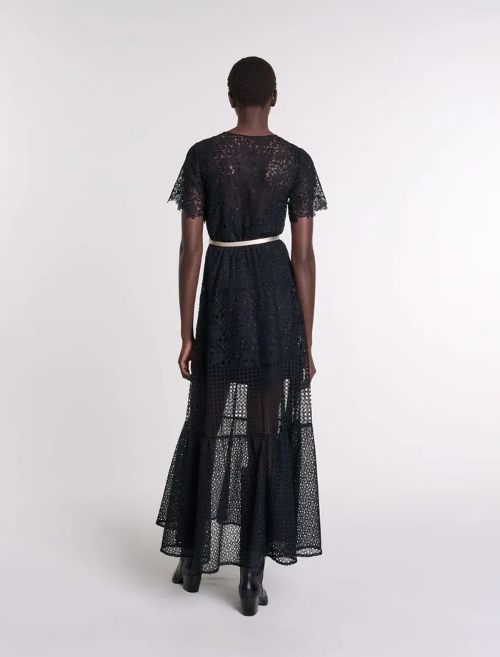 Dresses Women Maje Lace Maxi Dress Black
