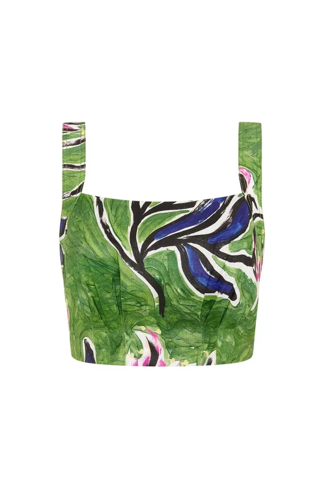Eden Tie Back Top Native Gumnut Floral Women Aje Tops