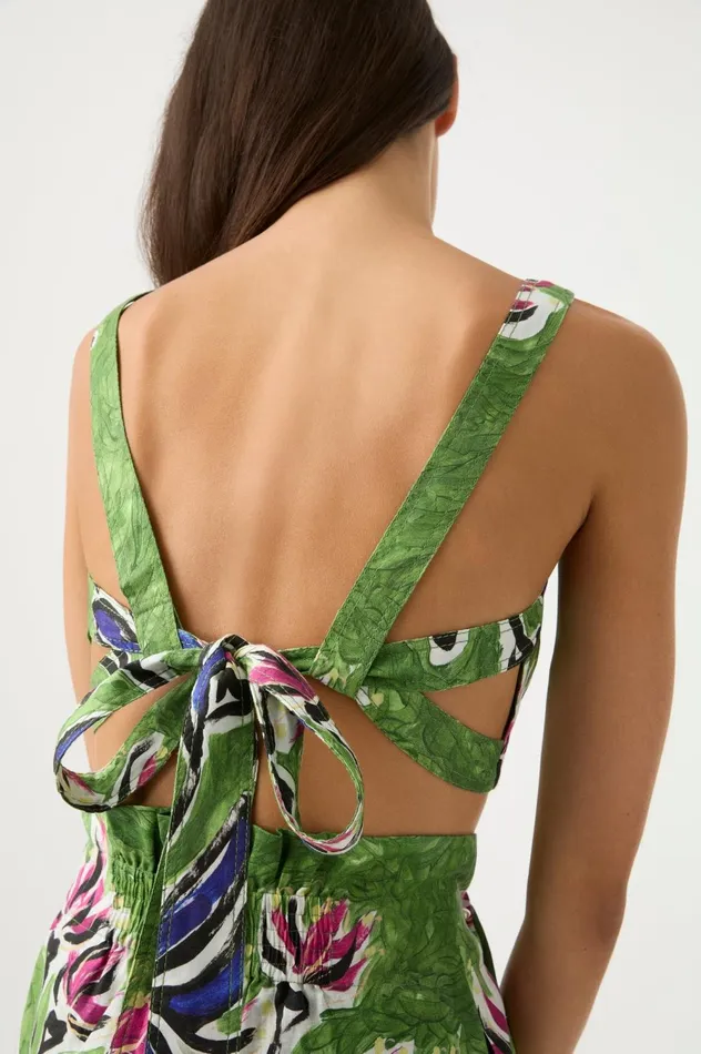 Eden Tie Back Top Native Gumnut Floral Women Aje Tops