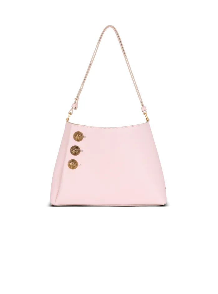 Emblegraveme Shoulder Bag In Grained Calfskin Pink Women Balmain Shoulder Bags