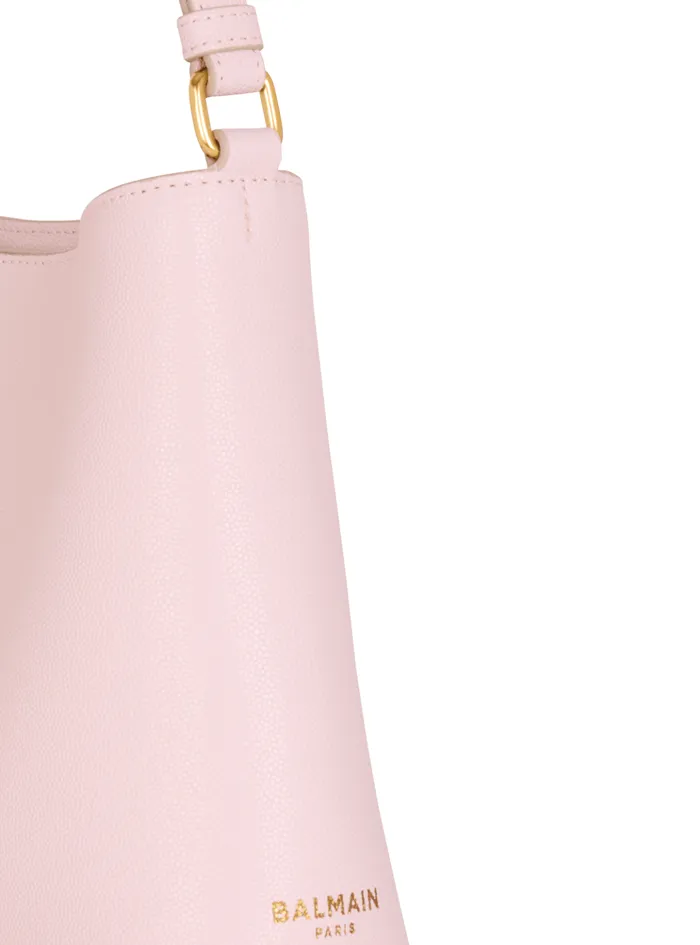 Emblegraveme Shoulder Bag In Grained Calfskin Pink Women Balmain Shoulder Bags