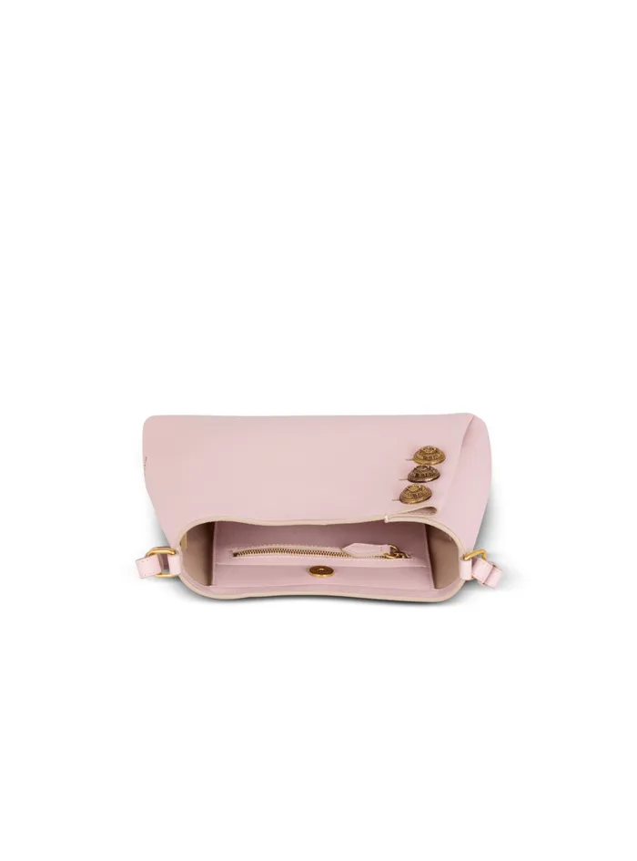 Emblegraveme Shoulder Bag In Grained Calfskin Pink Women Balmain Shoulder Bags