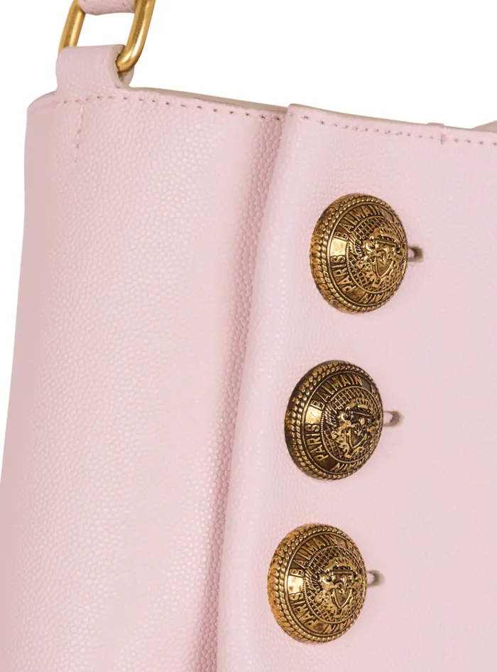 Emblegraveme Shoulder Bag In Grained Calfskin Pink Women Balmain Shoulder Bags