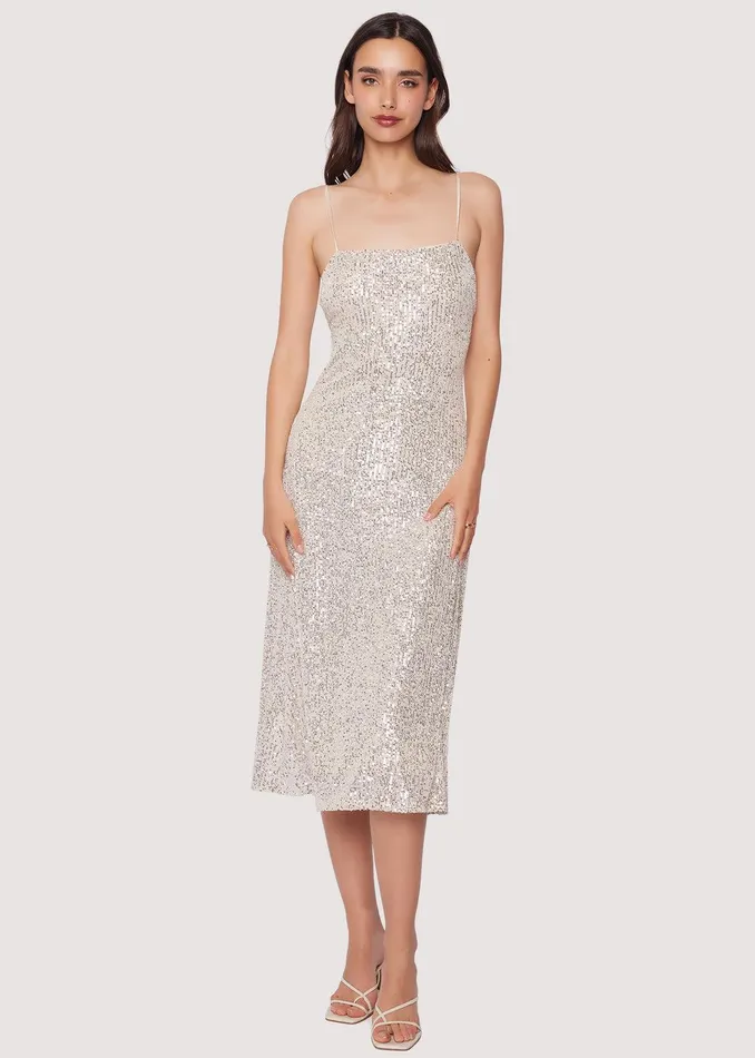 Etoile Midi Dress Silver Women Lost Wander Dresses