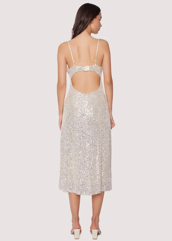 Etoile Midi Dress Silver Women Lost Wander Dresses