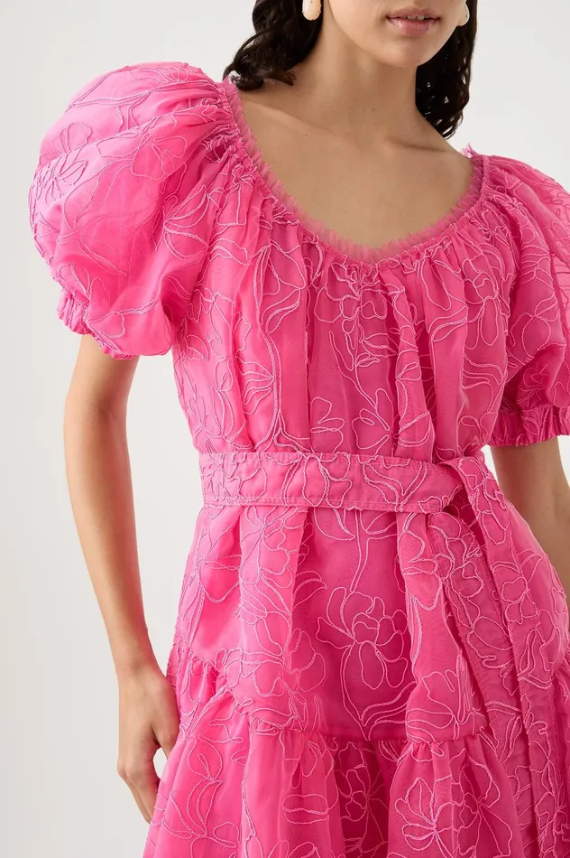 Evangeline Cornelli Midi Dress Protea Pink Women Aje Pink Dresses