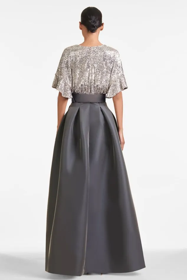 Evening Women Sachin and Babi Simone Gown 8211 Charcoal