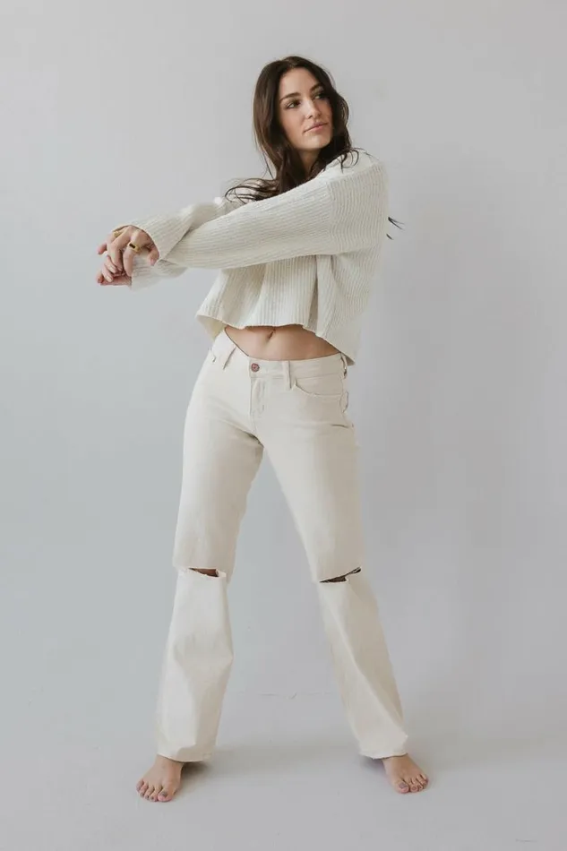 Faith Straight Leg Jeans 8211 FINAL SALE Cream Women Bohme Denim
