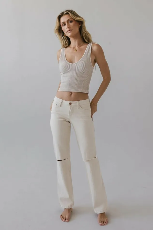 Faith Straight Leg Jeans 8211 FINAL SALE Cream Women Bohme Denim