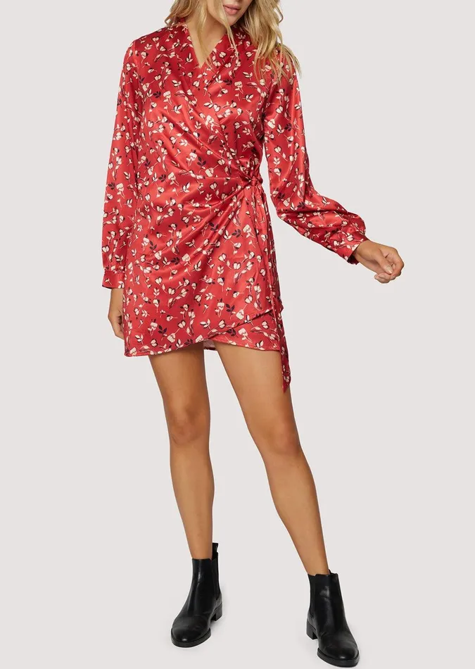 Falling In Love Mini Dress Redwhitefloral Women Lost Wander Dresses
