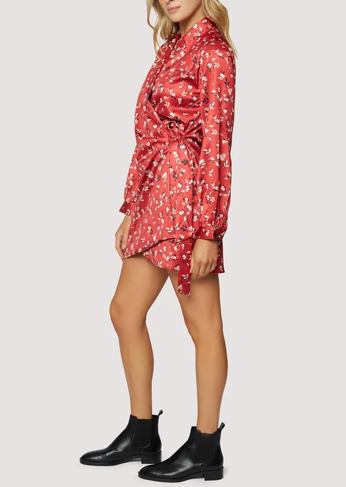 Falling In Love Mini Dress Redwhitefloral Women Lost Wander Dresses
