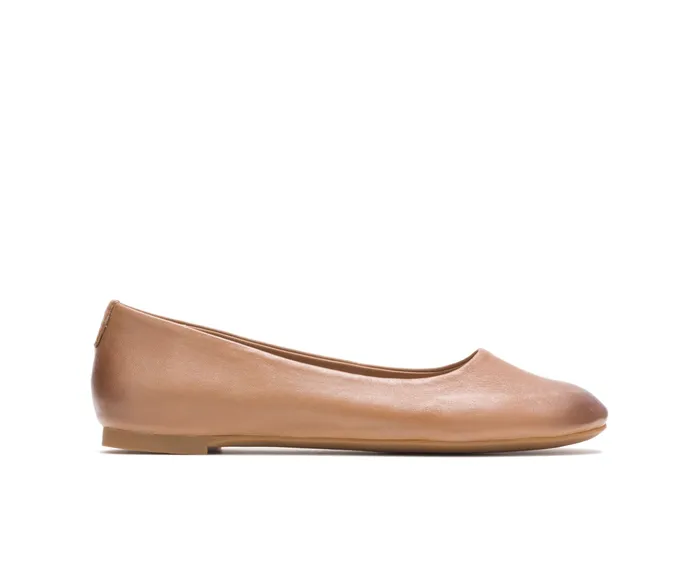 Flats and SlipOns Women Kendal Ballet Perfect Fit Tan Leather Hush Puppies