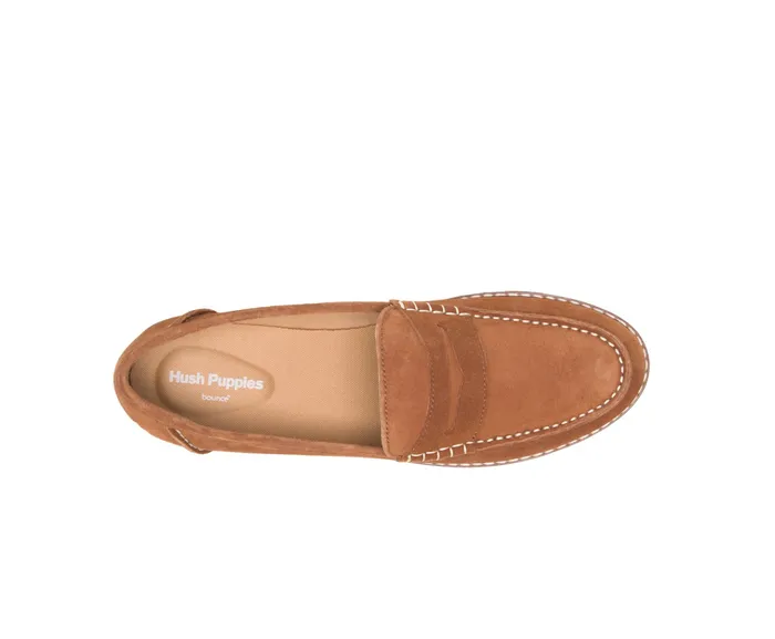 Flats and SlipOns Wren Loafer Cinnamon Suede 8211 Hush Puppies Women