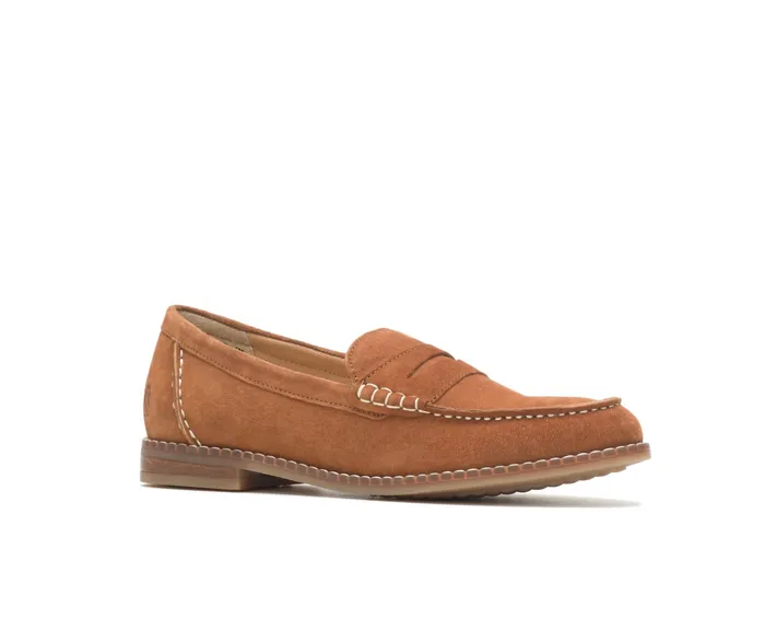 Flats and SlipOns Wren Loafer Cinnamon Suede 8211 Hush Puppies Women