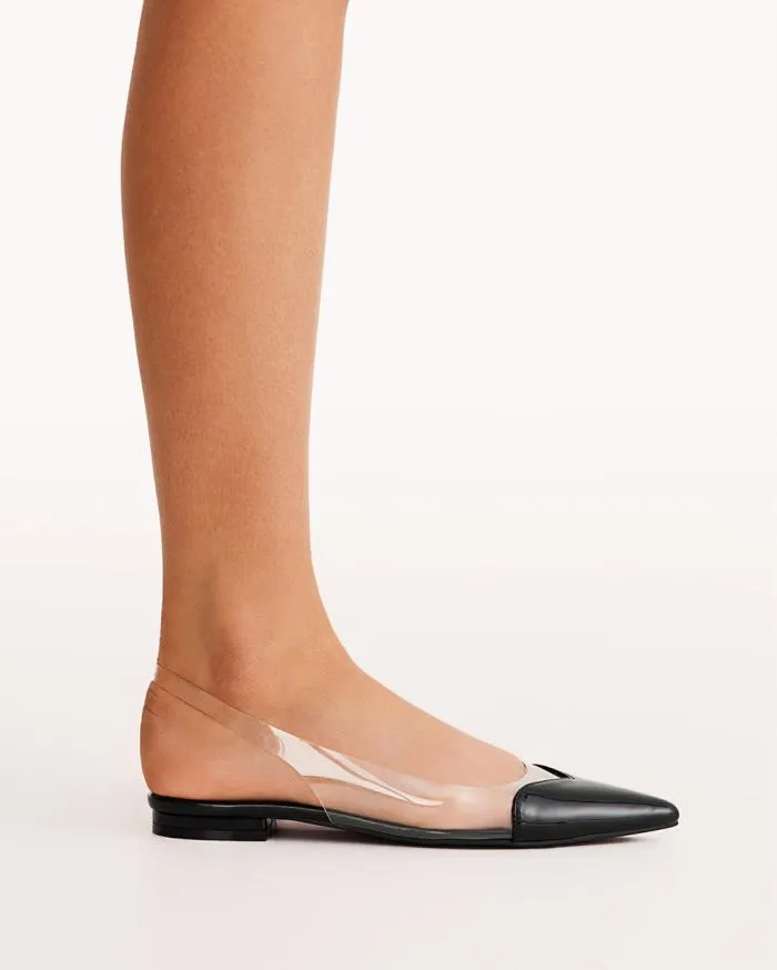 Flats Billini Ballet Flats LORITA BLACK PATENTCLEAR