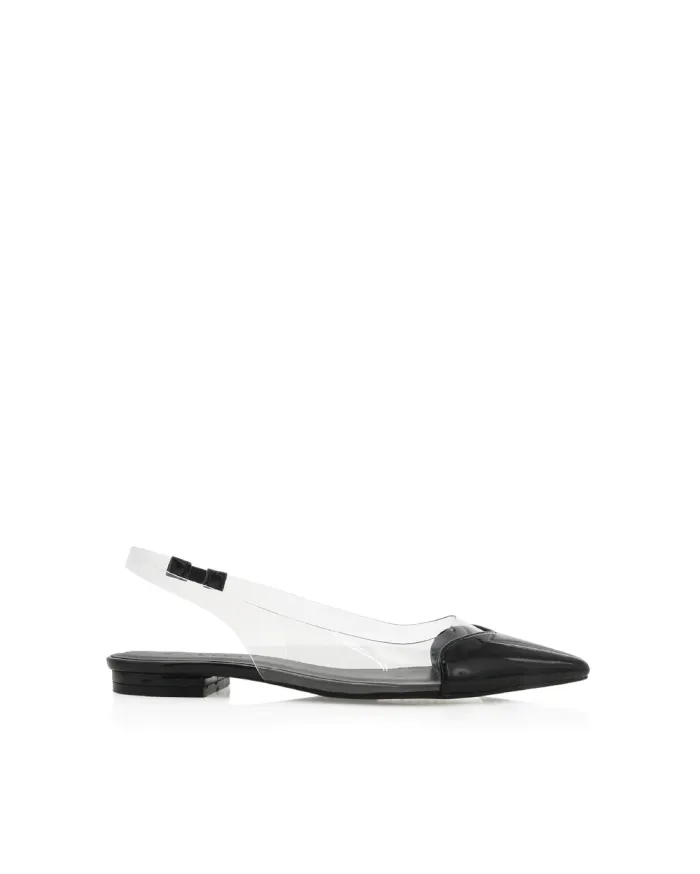 Flats Billini Ballet Flats LORITA BLACK PATENTCLEAR