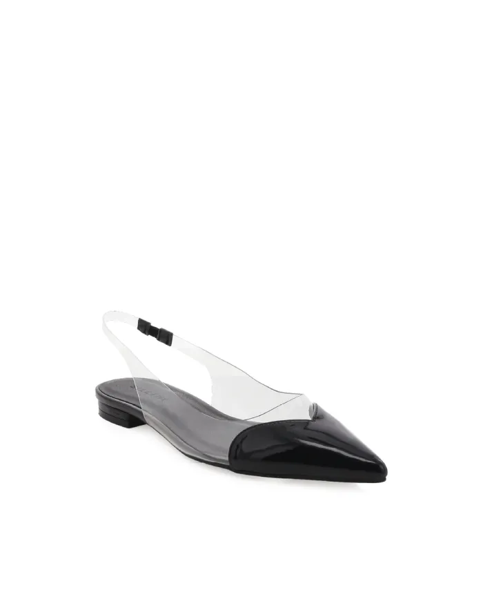 Flats Billini Ballet Flats LORITA BLACK PATENTCLEAR