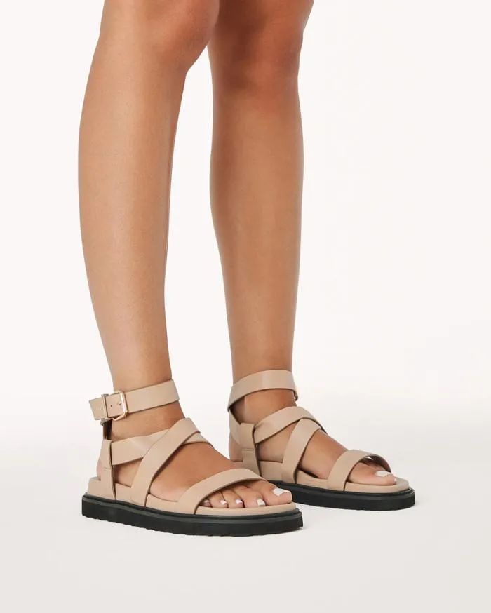 Flats Billini Sandals and Slides ZOELIE LATTE
