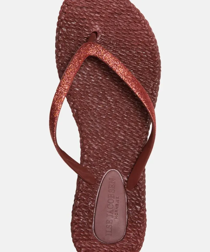 Flip Flop With Glitter 8211 Wine Shoes Ilse Jacobsen Flip Flops Flip Flop With Glitter 8211 Wine Shoes Ilse Jacobsen Flip Flops