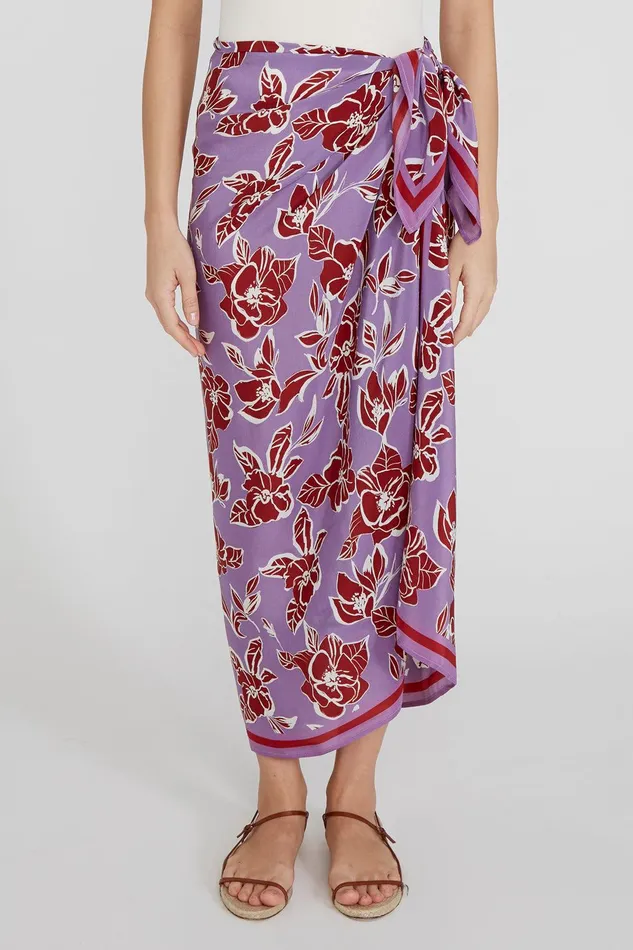 Floral Sarong Violet Women Chan Luu Bottoms