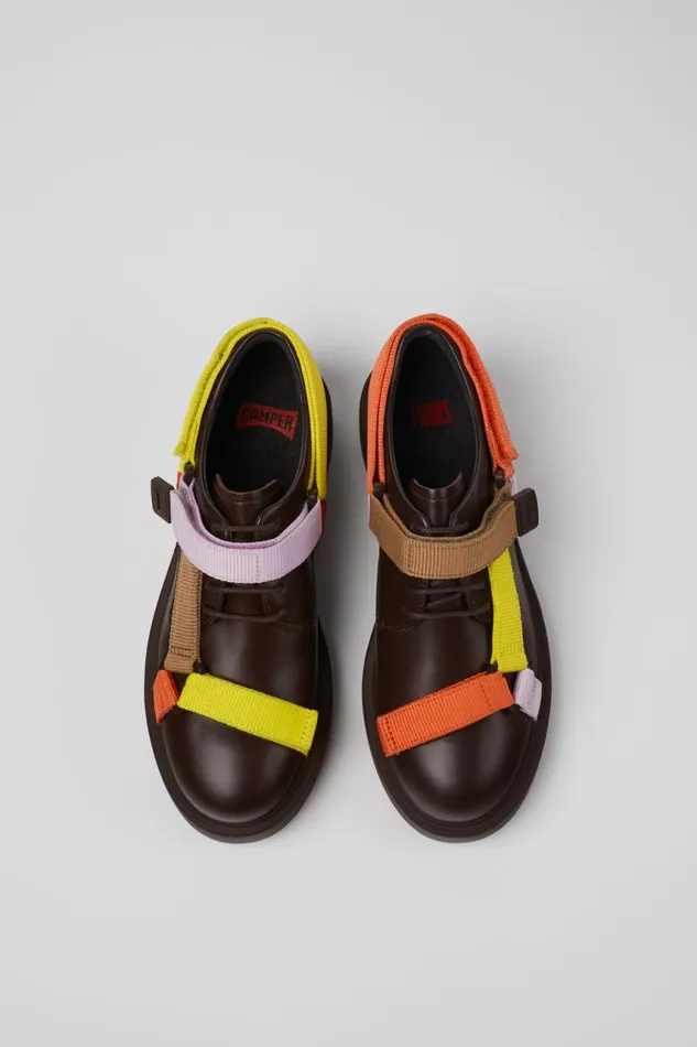 Formal Shoes Women Camper Twins Multicolored Leather And Textile Shoes Formal Shoes Women Camper Twins Multicolored Leather And Textile Shoes