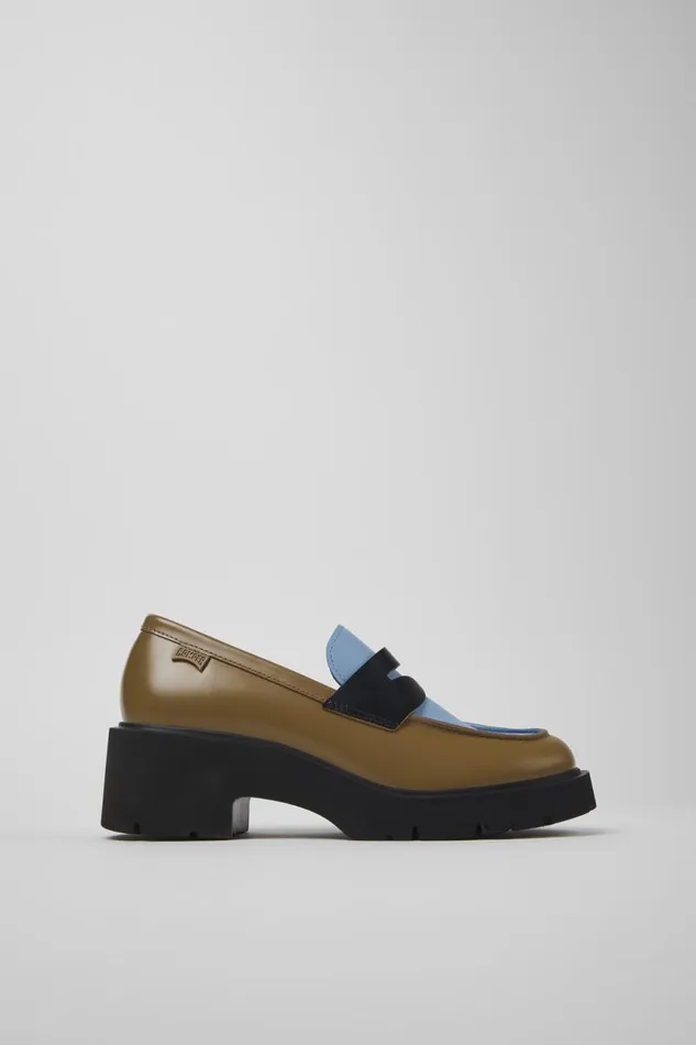 Formal Shoes Women Camper Twins Multicolored Leather Loafer Formal Shoes Women Camper Twins Multicolored Leather Loafer