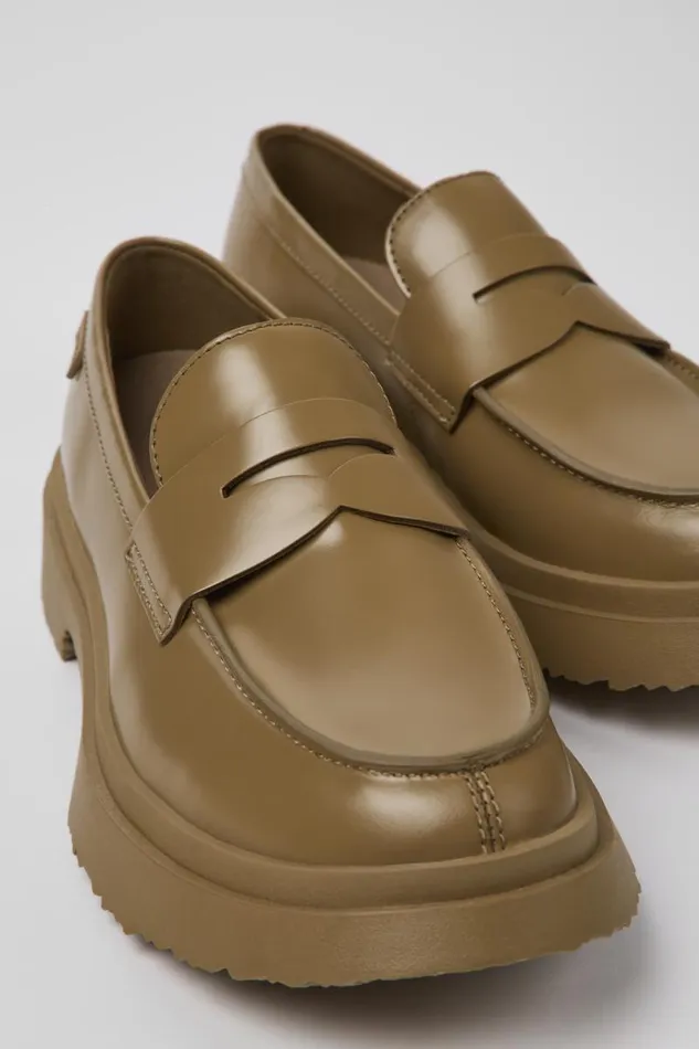 Formal Shoes Women Camper Walden Brown Leather Loafer