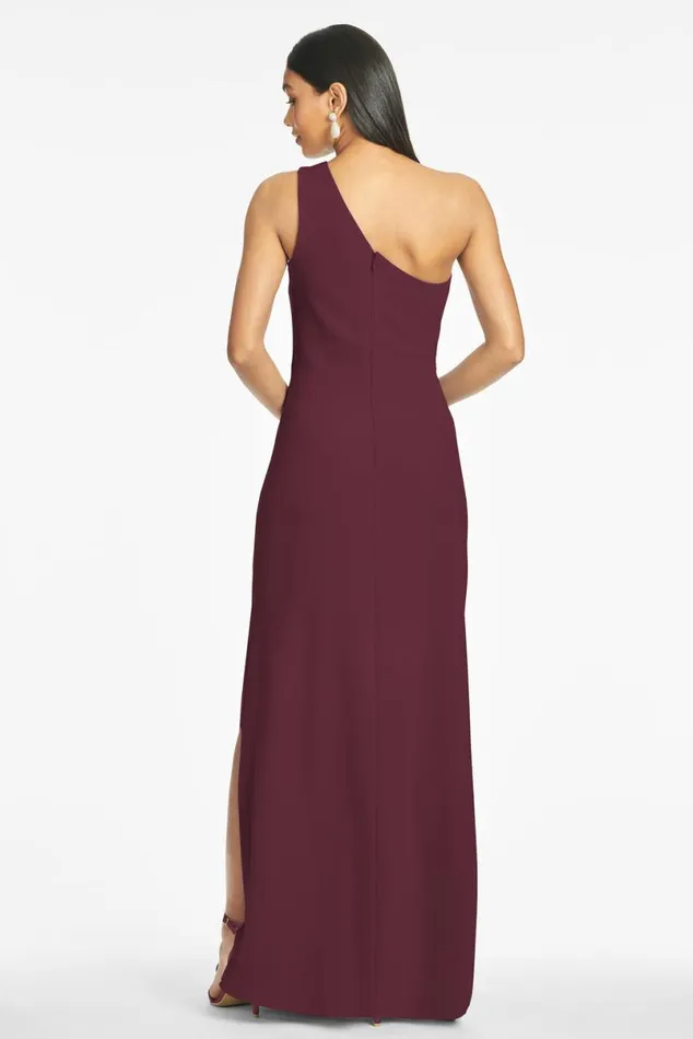 Formal Women Sachin and Babi Cece 4Way Stretch Crepe Gown 8211 Deep Wine