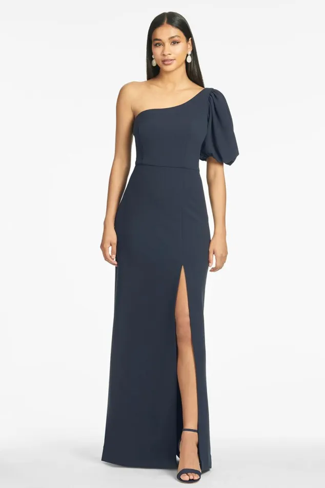 Formal Women Sachin and Babi Nadia 4Way Stretch Crepe Gown 8211 Navy