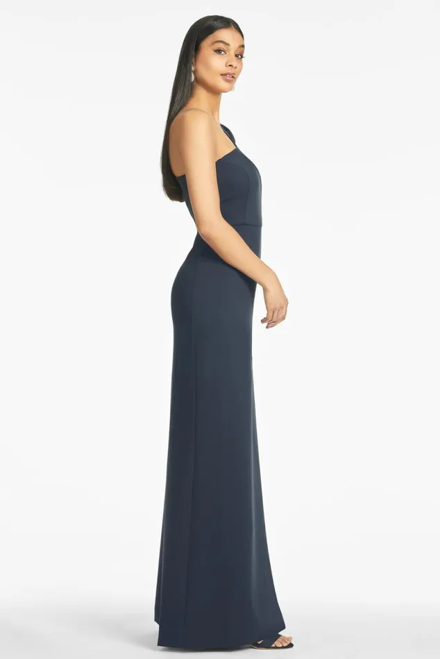 Formal Women Sachin and Babi Nadia 4Way Stretch Crepe Gown 8211 Navy