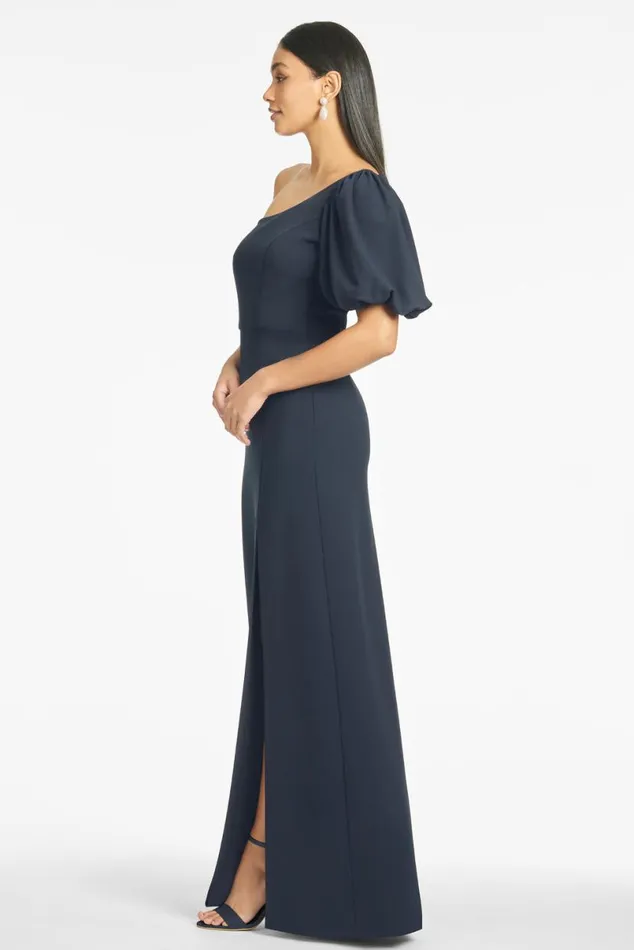 Formal Women Sachin and Babi Nadia 4Way Stretch Crepe Gown 8211 Navy