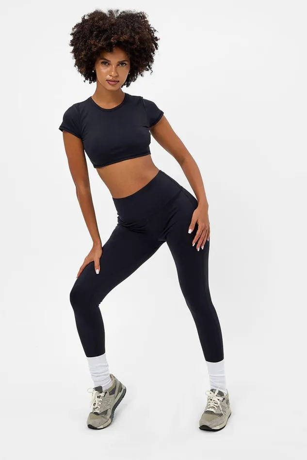 Frankies Bikinis Active Women Lively High Waist Legging Black