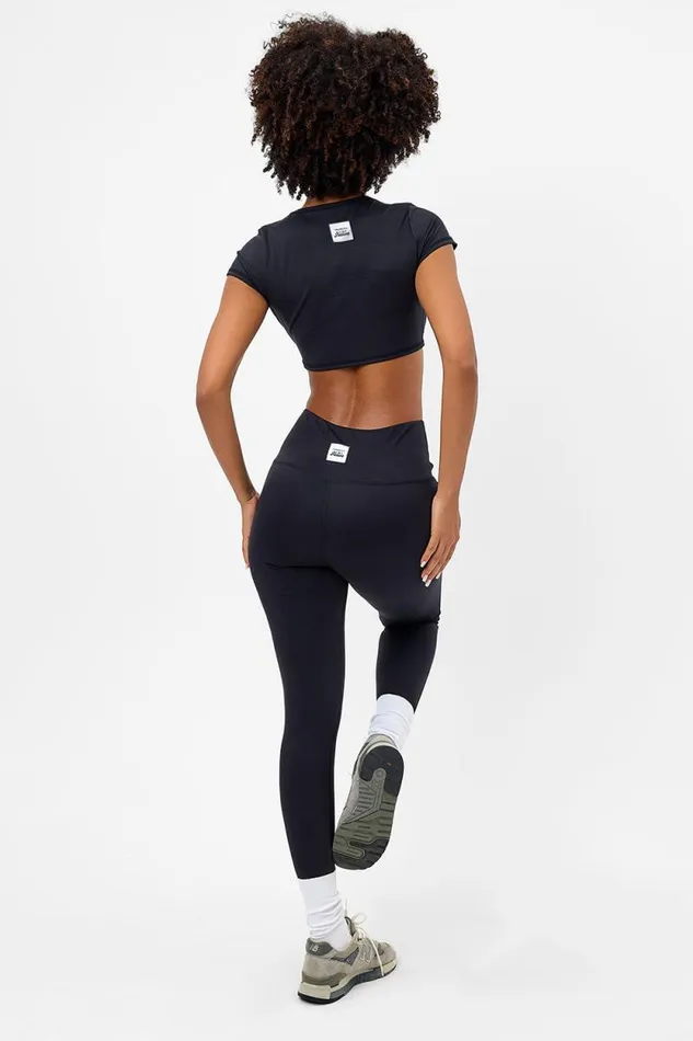 Frankies Bikinis Active Women Lively High Waist Legging Black
