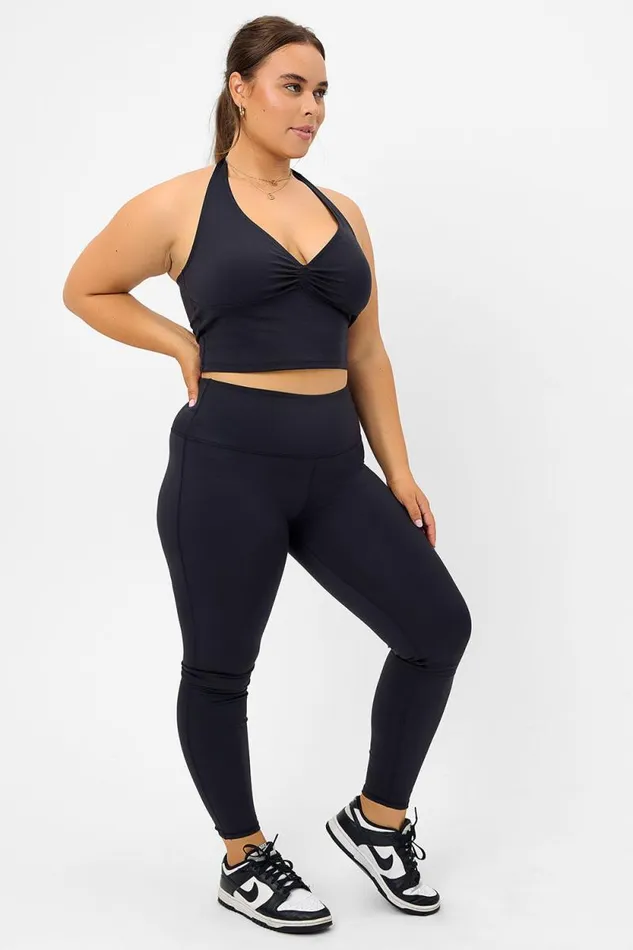 Frankies Bikinis Active Women Lively High Waist Legging Black