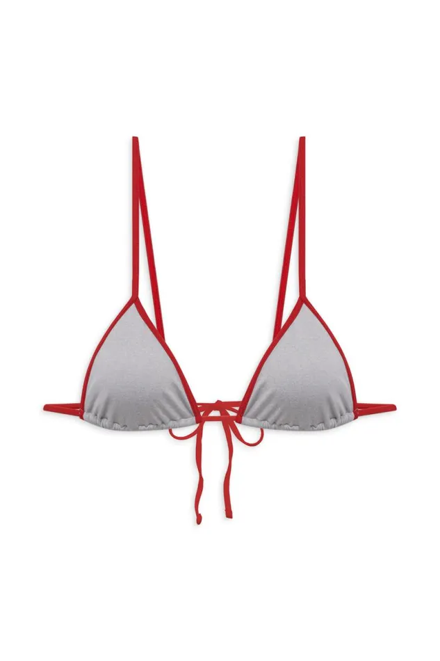 Frankies Bikinis Bikinis Women Lumia Triangle Bralette Bikini Top Cherry Mint