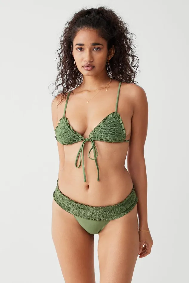 Frankies Bikinis Bikinis Women Sofia Shine Micro Bikini Bottom Sea Moss