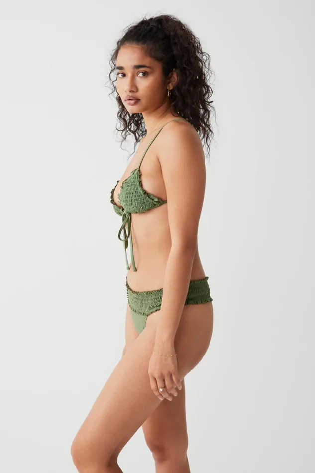 Frankies Bikinis Bikinis Women Sofia Shine Micro Bikini Bottom Sea Moss