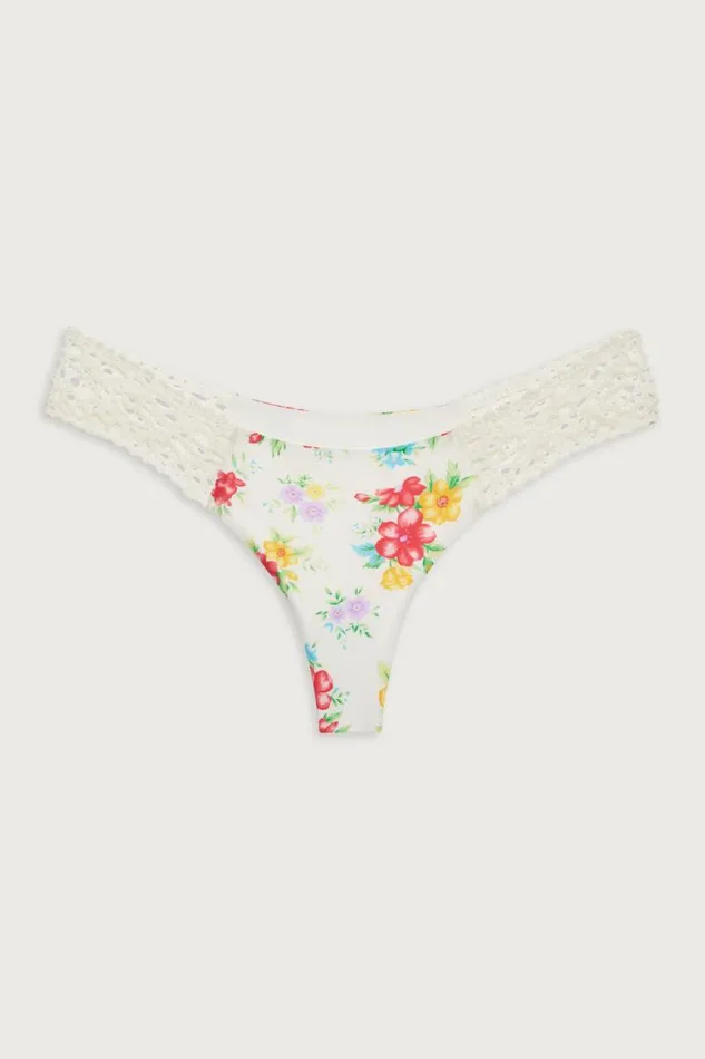 Frankies Bikinis Bikinis Women Tanner Shine Cheeky Bikini Bottom Sweet Hibiscus