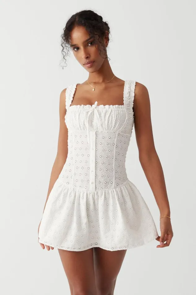 Frankies Bikinis Dresses Women Christa Eyelet Mini Dress Angel039s Wing