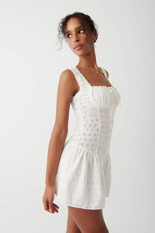 Frankies Bikinis Dresses Women Christa Eyelet Mini Dress Angel039s Wing