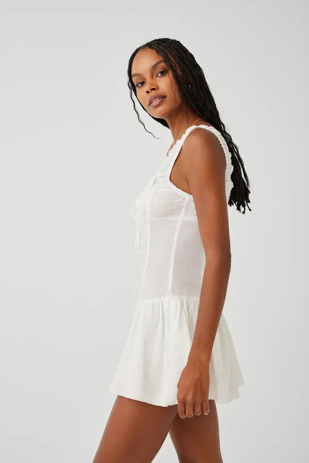 Frankies Bikinis Dresses Women Christa Ruffle Mini Dress Sunrose