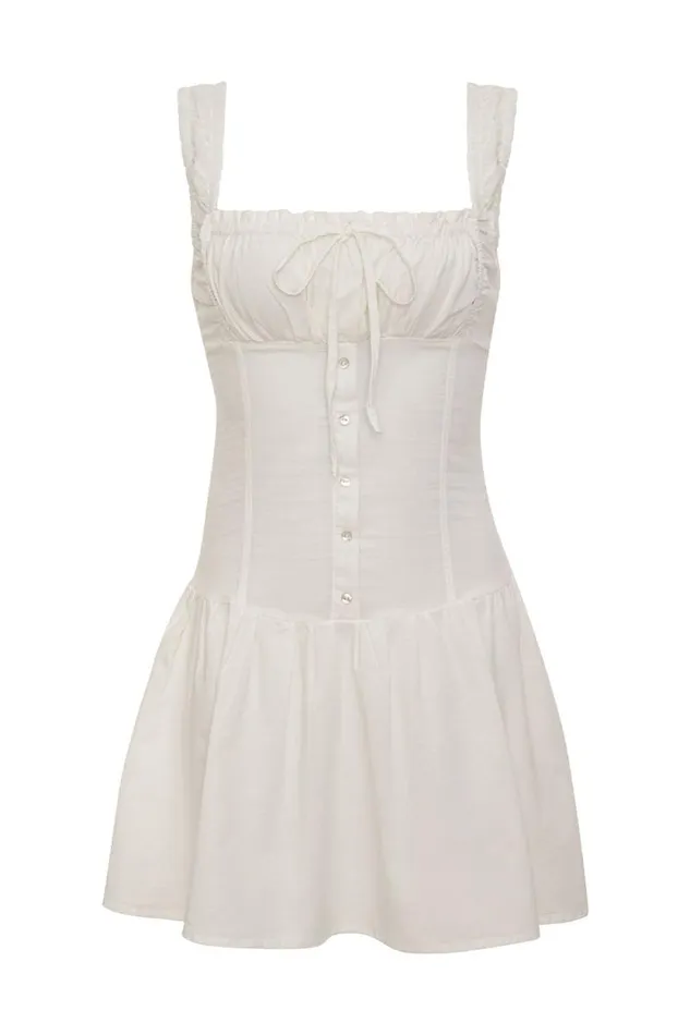 Frankies Bikinis Dresses Women Christa Ruffle Mini Dress Sunrose