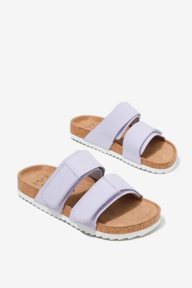Girls 214Boys 214 Flats and Sandals Cotton On Theo Slide Lilac Drop