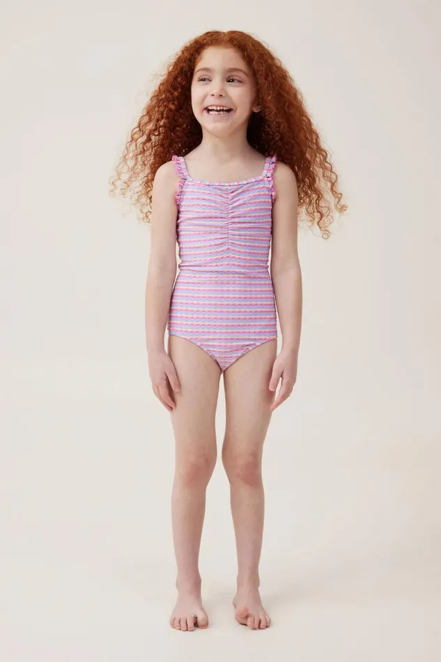 Girls 214 Swimwear Cotton On Arabella One Piece Multi Stripe