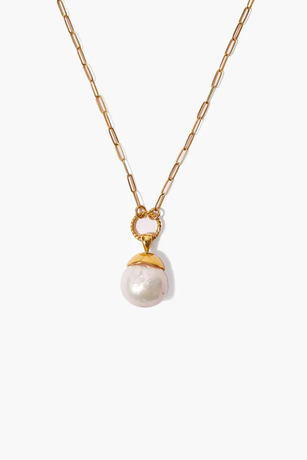 Gold Dipped Pearl Pendant Necklace Women Chan Luu Necklaces