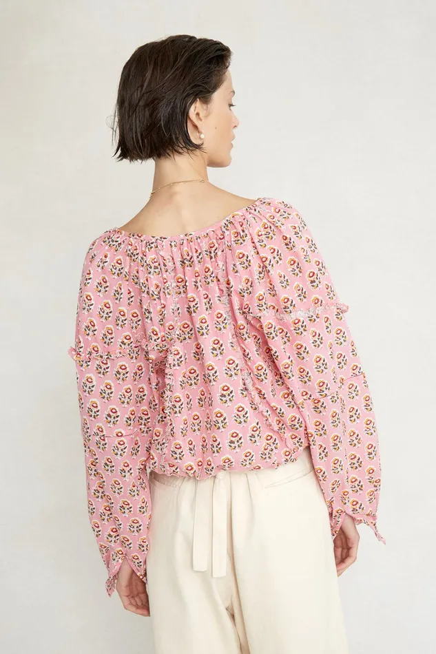 Greta Blouse Parfait Pink Women Chan Luu Tops