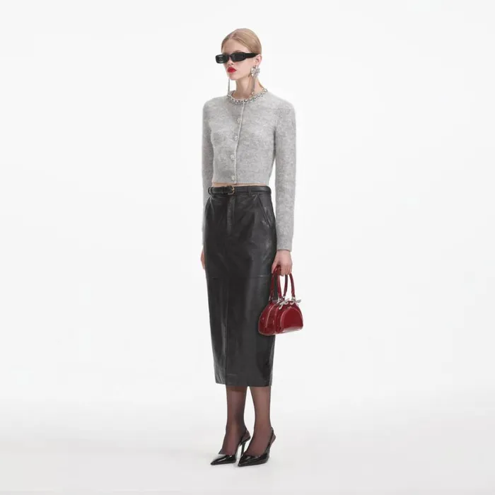 Grey Soft Knit Cardigan Women Self Portrait Tops Grey Soft Knit Cardigan Women Self Portrait Tops