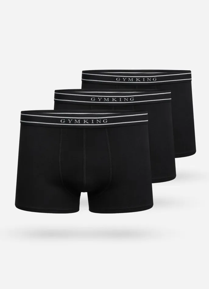 Gym King Accessories Men Boxers 3PK 8211 Black