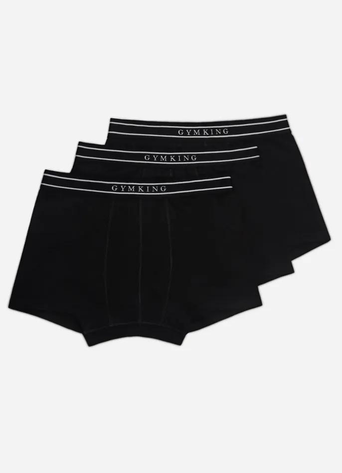 Gym King Accessories Men Boxers 3PK 8211 Black
